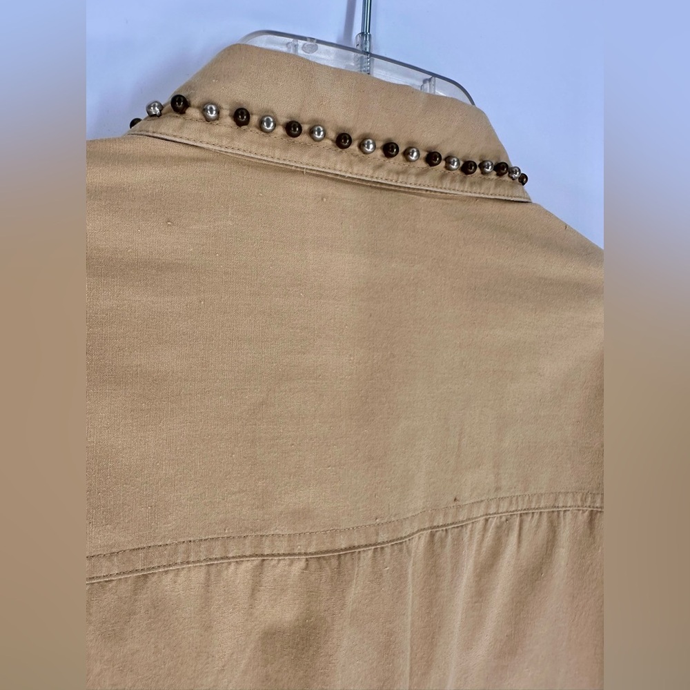 Vintage 80s Western Bejeweled Sz 2 Womens Top Button Up Shirt Limited Collection - Picture 5 of 7